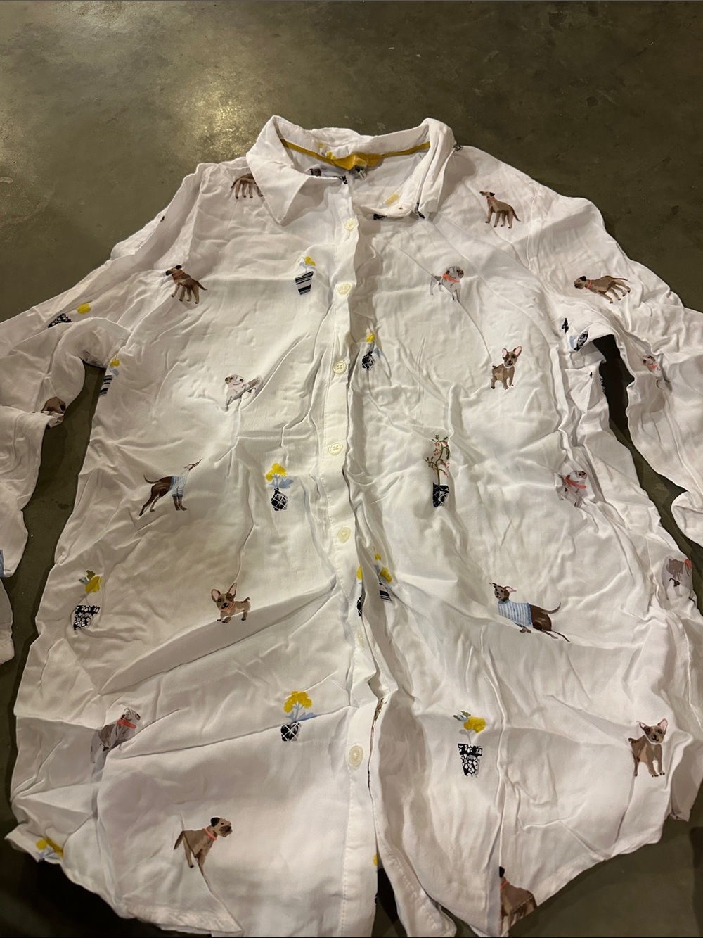 Joules Elvina Dog Printed Button Down Shirt